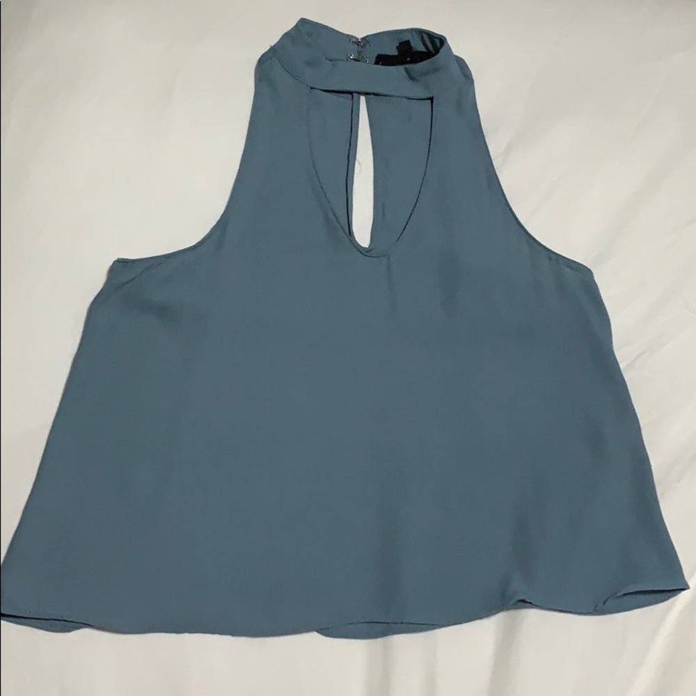 Olivaceous Sea Foam Blue Top
